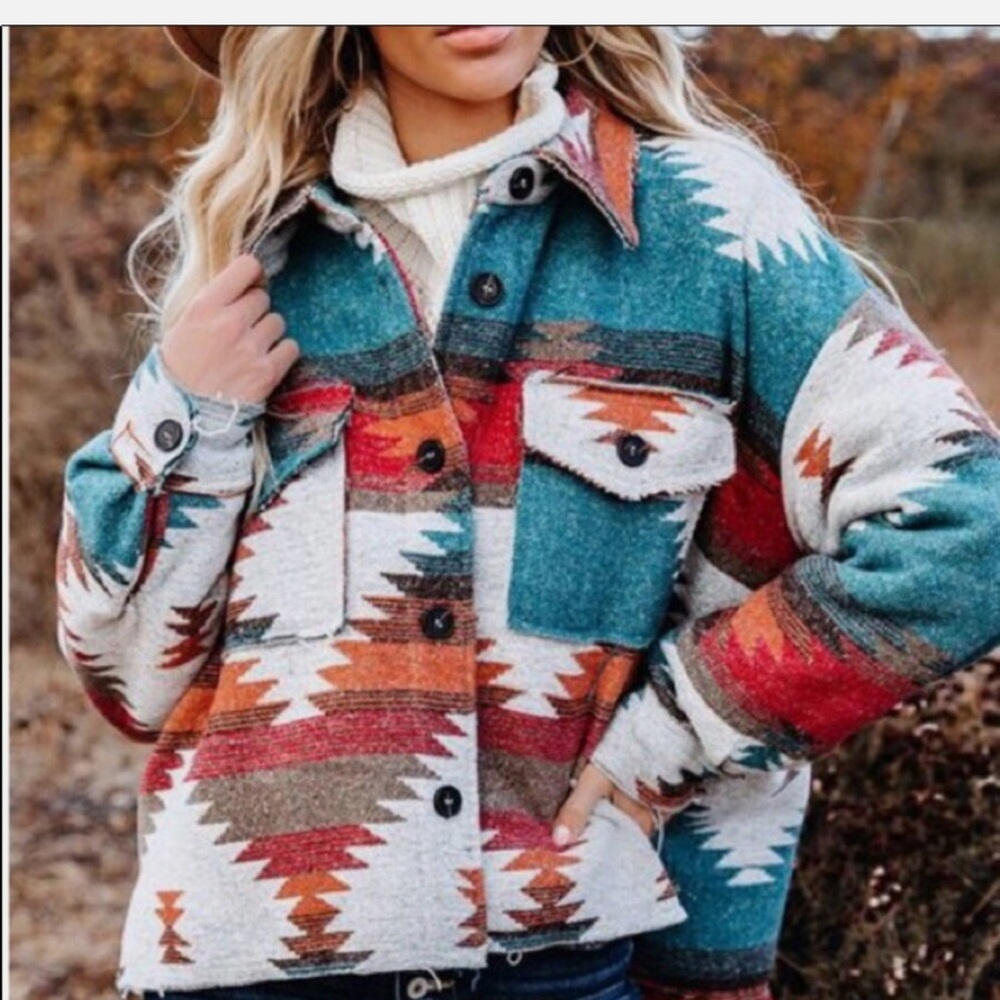Aztec woolen jacket fall winter
